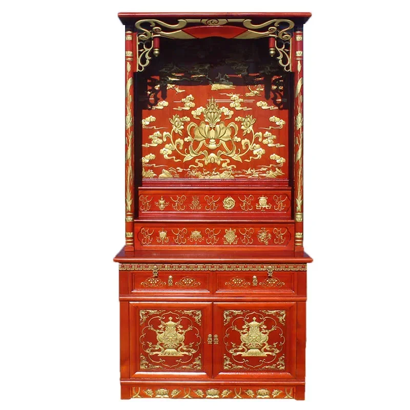 new Chinese vertical cabinet Buddhist table household modern table Solid wood incense case Tibetan table Middle