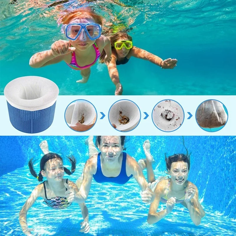 30 Piece Pool Filter Basket Socks Excellent Savers Reusable For Pool Filters, Baskets And Skimmers