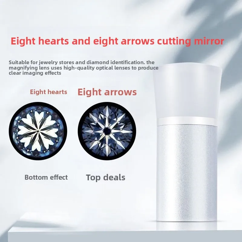

10X Diamond Cut Scope for Hearts & Arrows - HD Portable Magnifier for Loose Ring Jewelry Appraisal