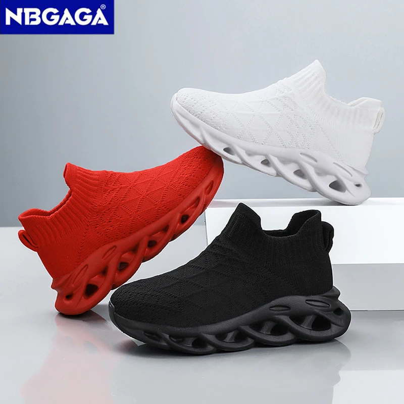 Lightweight Breathable Mesh Kids Socks Shoes Soft Sole Casual Sneakers for Boys Girls Solid Color Running Shoes Size 26-38