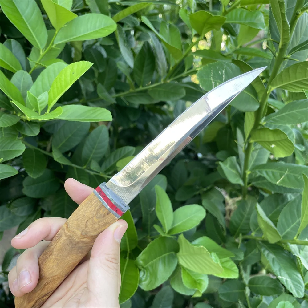 

Деревянные ножны изгиба лунного стиля охотничий нож с острым лезвием тактические ножи Bushcraft Camping EDC инструмент для выживания, Рождественский подарок