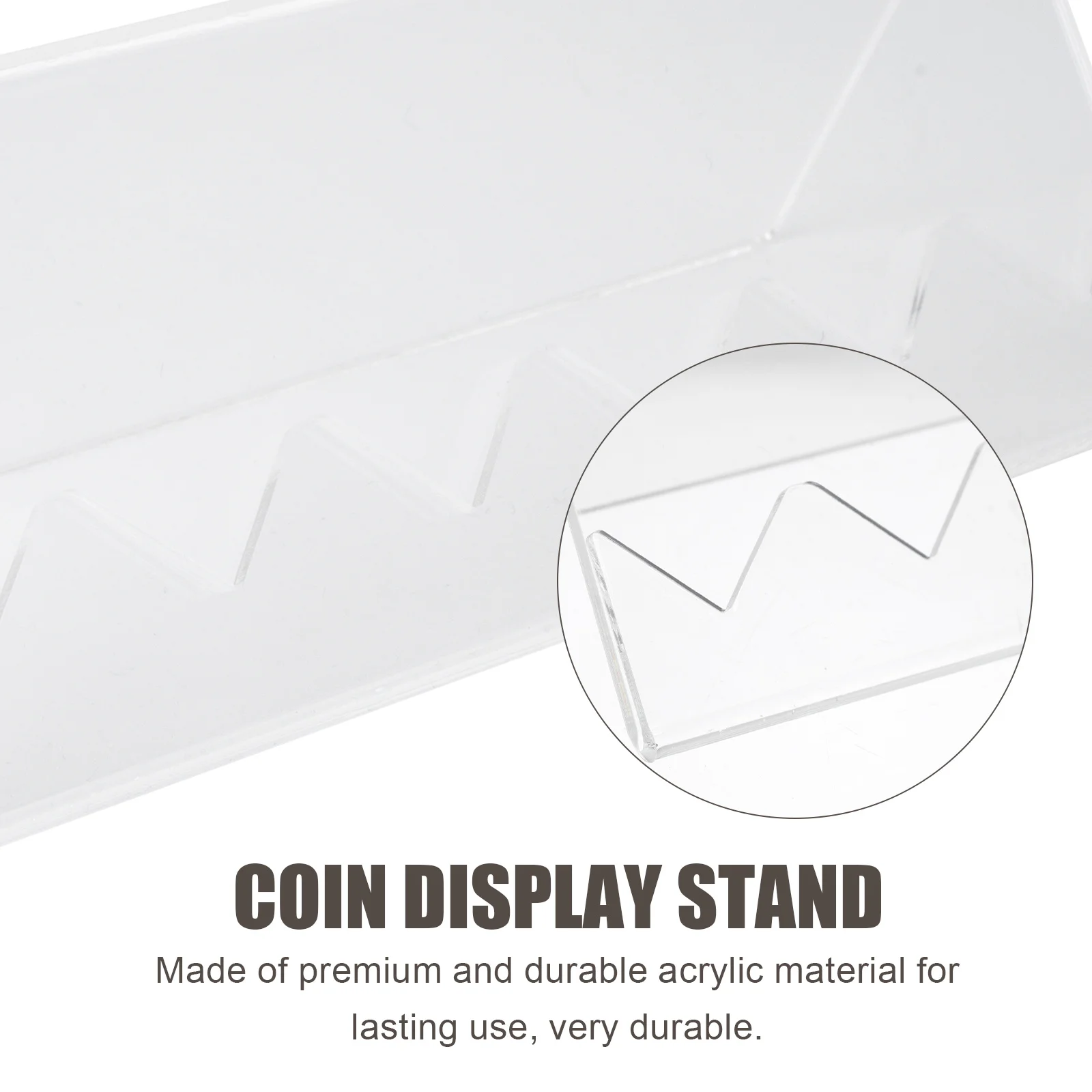 1 قطعة حامل عرض أكريليك للعملات المعدنية حامل تخزين العملات المعدنية المستقر الشفاف لعرض سطح المكتب المنزلي #2