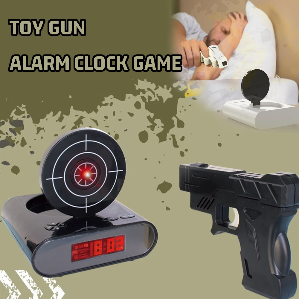 Target Shooting Alarm Clock Innovative Digital Electronic Clock Alarm Clock Desktop Bedside Alarm Clock Operated Simply Design