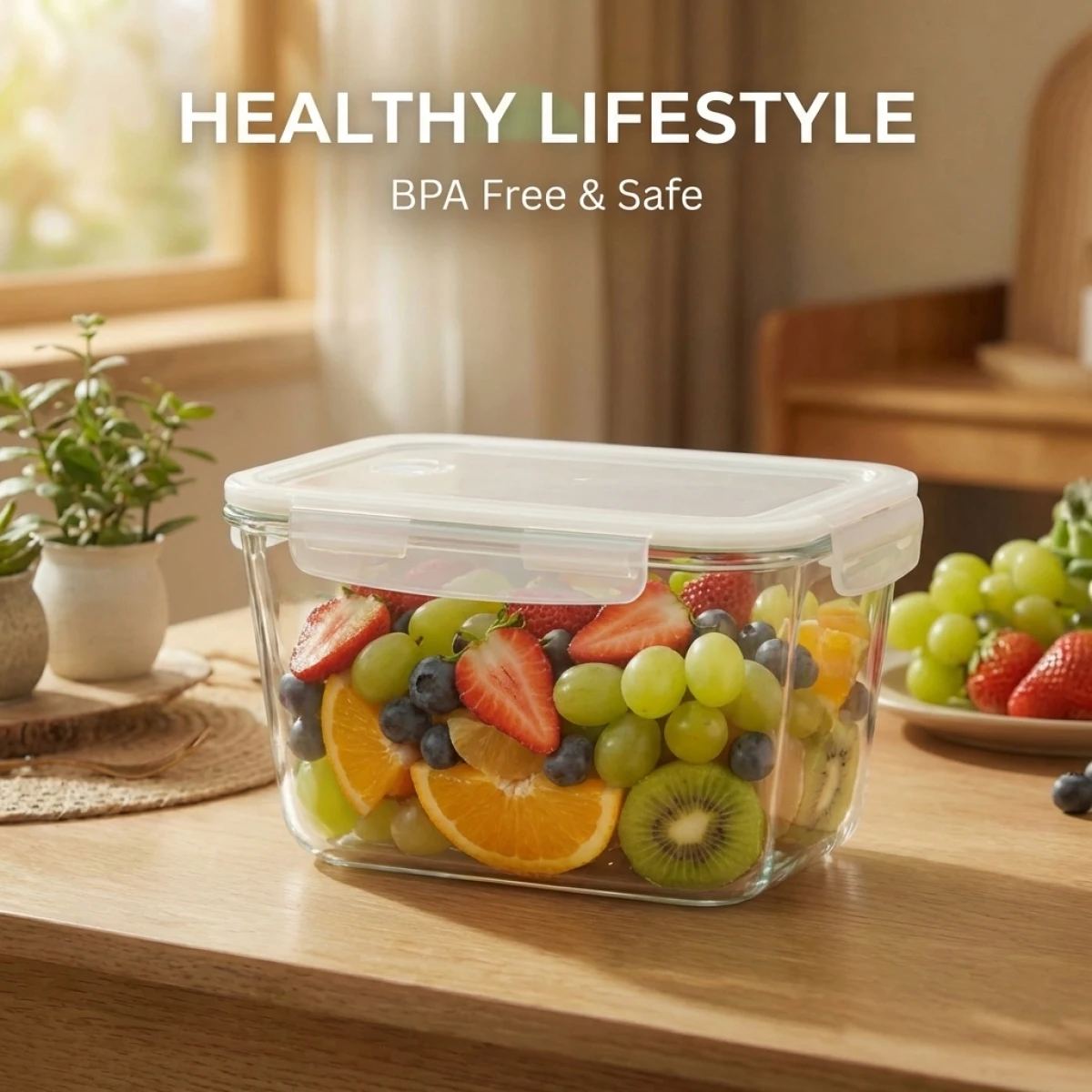 Large Capacity 2500ml Glass Fo - огляд і ціна Food Storage Glass Containers Large