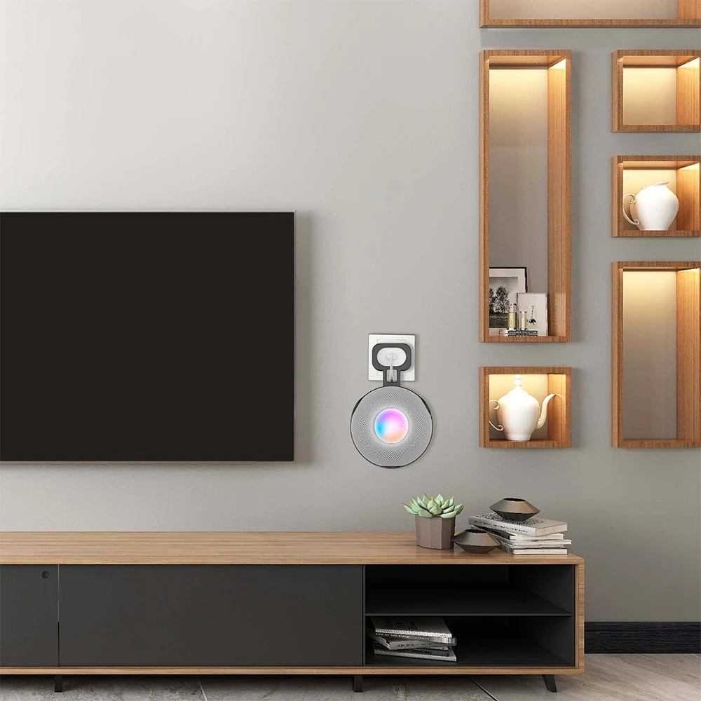Настенная розетка-подставка для HomePod Mini Smart Speaker Sound Box Кабельный менеджер Вертикальный держатель