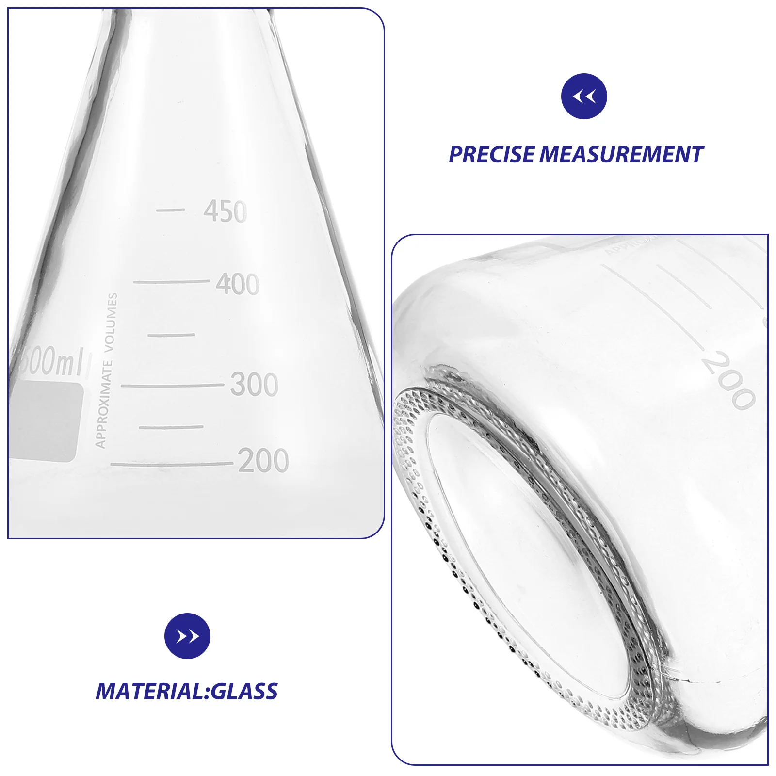 

Clear Glass Screwed Neck Triangular Flask Scientific Experiment Laboratory Use Stability Precise Measurement Chemical Reagent