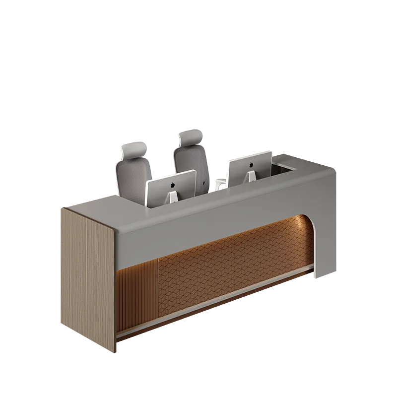custom.Factory Simple Modern Company Wooden Reception Desk Beauty Salon Hotel Reception Counter Front Desk