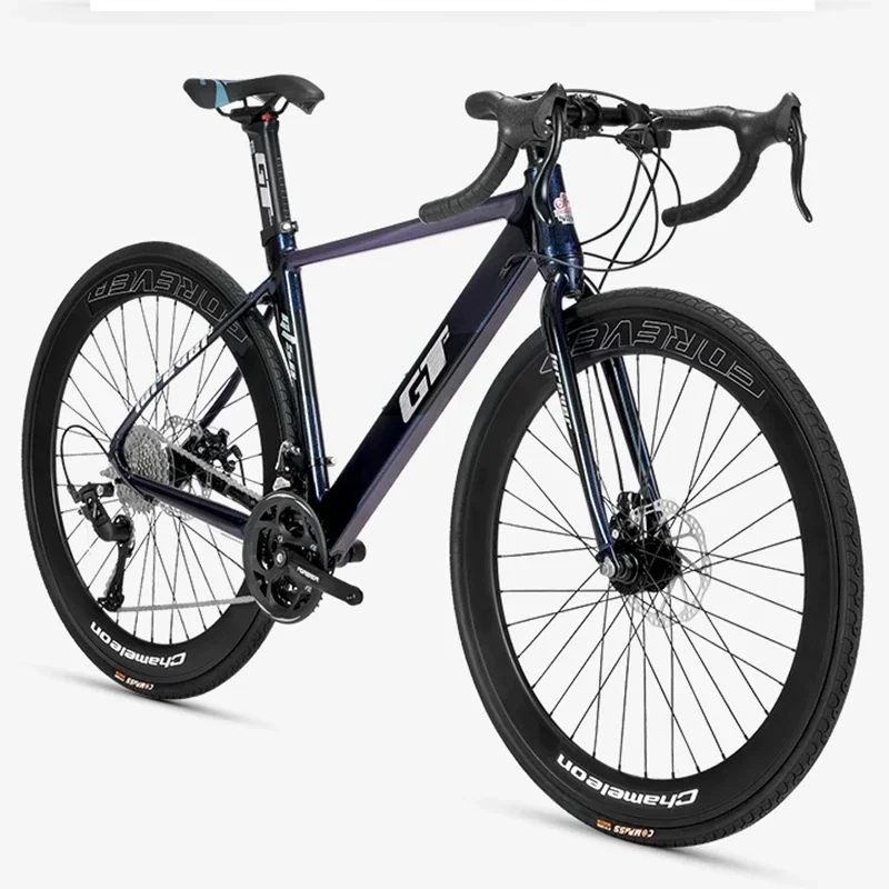 700C road bicycle disc brake 27 speed curved handlebar Cross Country Bike ultra light aluminum alloy gravel bicicleta aldult