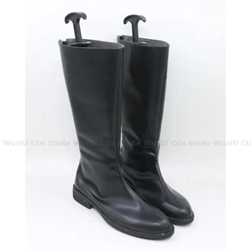 Hazbin Lucifer Cosplay Hotel Charlie Cosplay Blitzo Alastor zapatos adultos mujeres hombres botas de cuero negro Halloween Cosplay zapatos