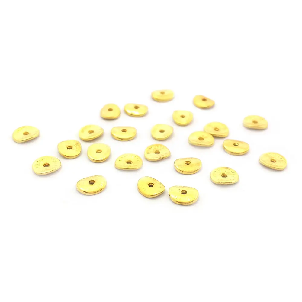 200PCS Antique Bronze Zinc Alloy Round or Curved Brushed Disks Space Beads Diy Jewelry Making Supplies Earrings Accessories
