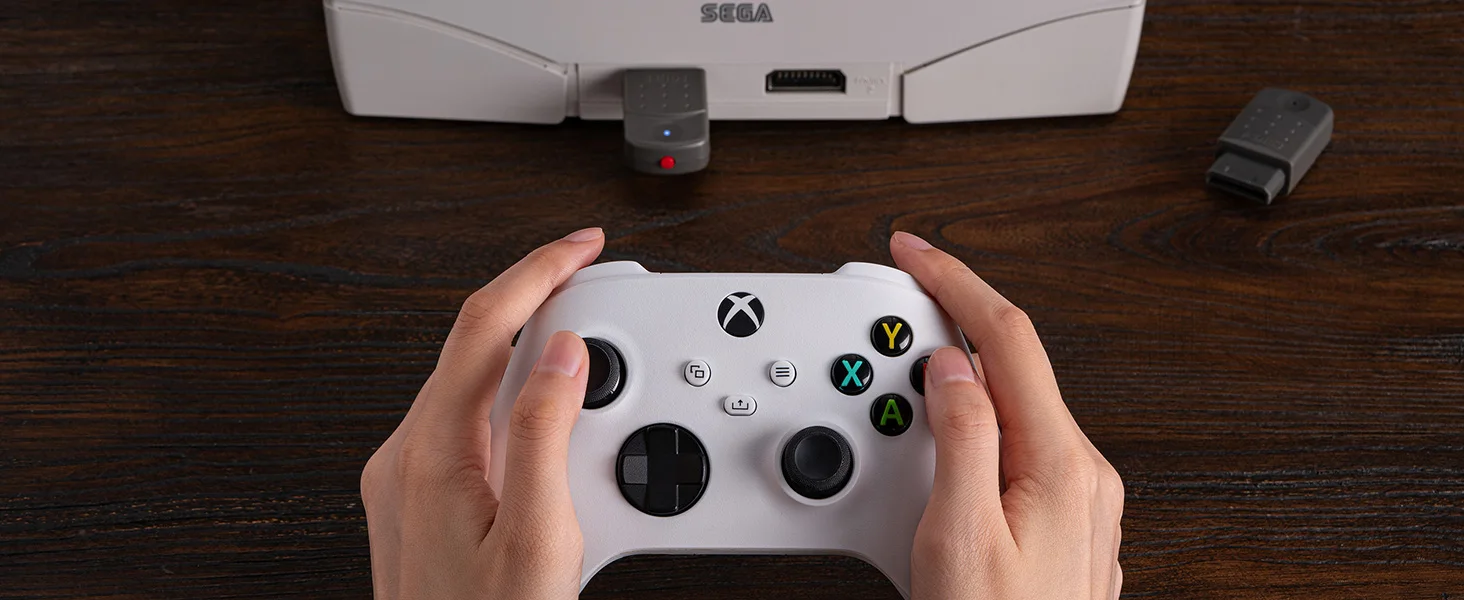 8BitDo Retro-Empfänger-Adapter für Saturn, Windows 11/ 12, kompatibel mit Xbox Series, Xbox One, Switch Pro, PS5, PS4-Controller – Detail 11