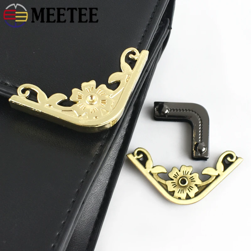 Metal Buckles for Bag Strap Corner Protector Decorative Clasp Purse Edge Cover Buckle Hooks Leather End Stopper DIY Accessories