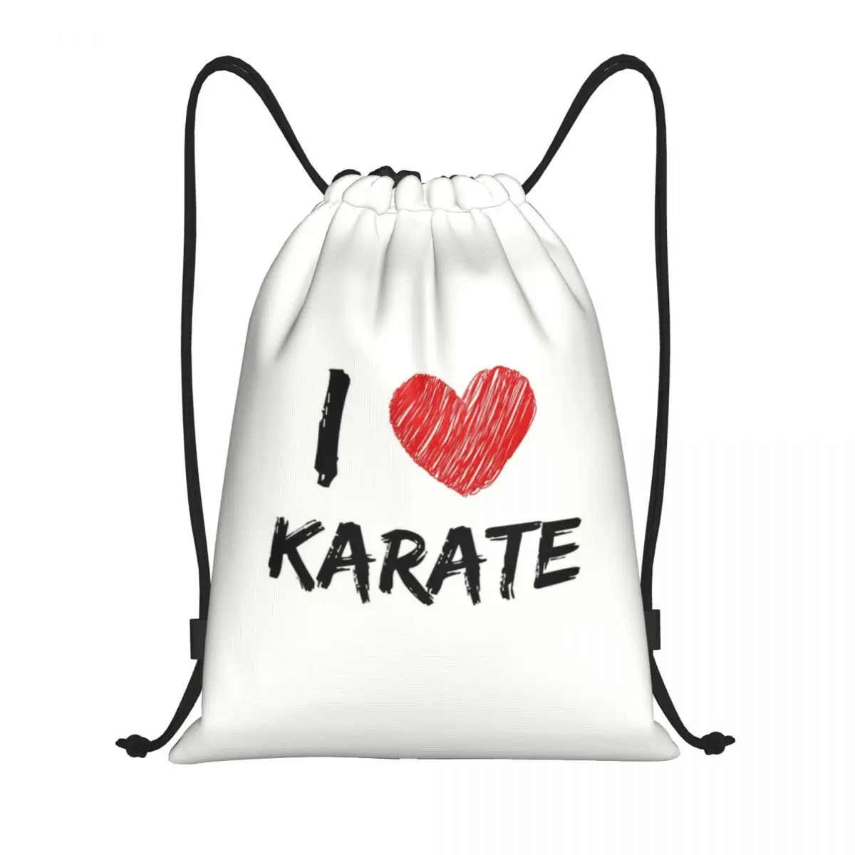 

Custom I Love Karate Drawstring Backpack Bags Men Women Lightweight Martial Arts Gym Sports Sackpack Sacks for Shopping