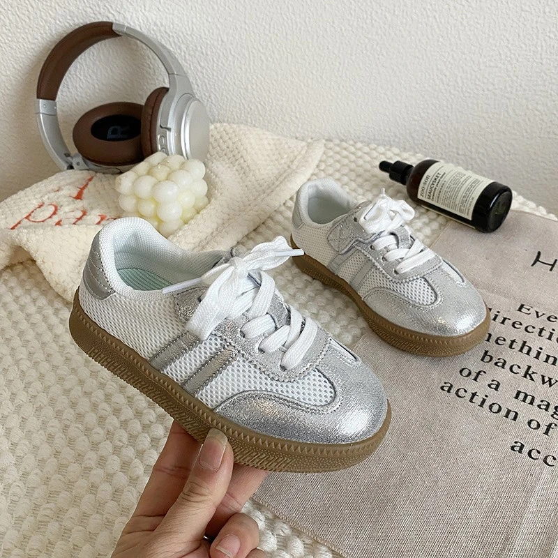 Boys Girls Low Top Comfortable Sports Shoes for Spring Autumn German Training Childrens Anti-Slip Soft Sole Casual Sneakers