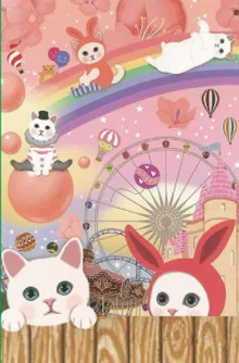 100 Pcs Creative Cartoon Cat Postcard/ Holiday Greeting Message Festival Wish Gift Cards 25 Model Mix