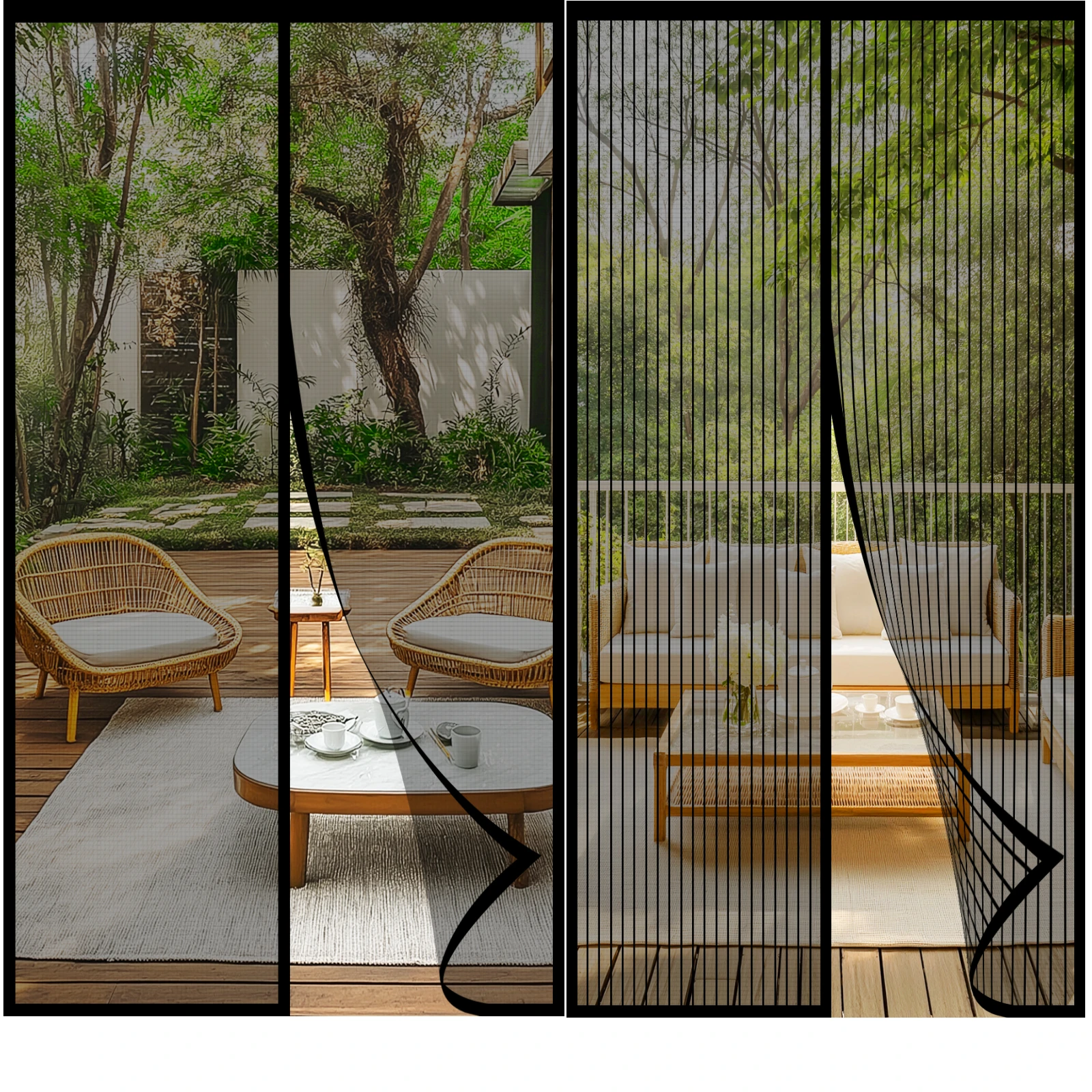 100x210CM Magnetic Door Screen Curtain Anti Mosquito Insect Fly Bug Net Auto Closing Easy to Install Bedroom Home Curtains