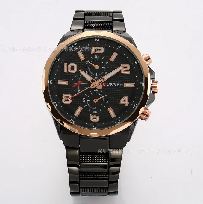 

Men's Watch Business Fashion Casual Quartz Watch Sports Large Dial Fake Three Eye Quartz Watch Shipped Within 48 Hours