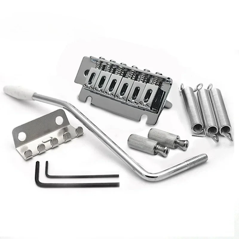 

Малый тремоло-бридж с двойной блокировкой для электрогитары, серебристый, расстояние между струнами 10,5 мм