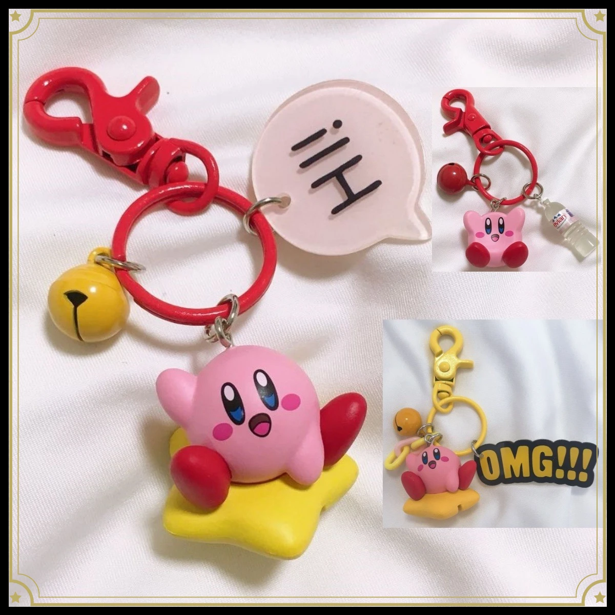 

Kawaii Star Kirby Keychain Anime Peripheral PVC Doll Bag Pendant Birthday Gift Decor