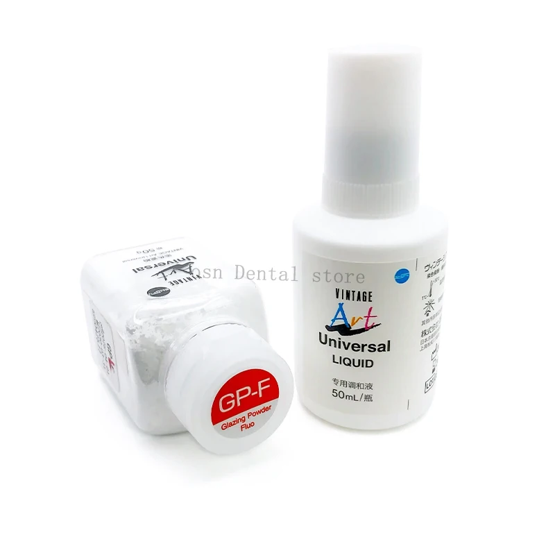 SHOFU Universal Glaze Powder 50g Glaze Liquid 50ml Stained Ceramic Powder High Medium Low Temperature Universal Dental Material