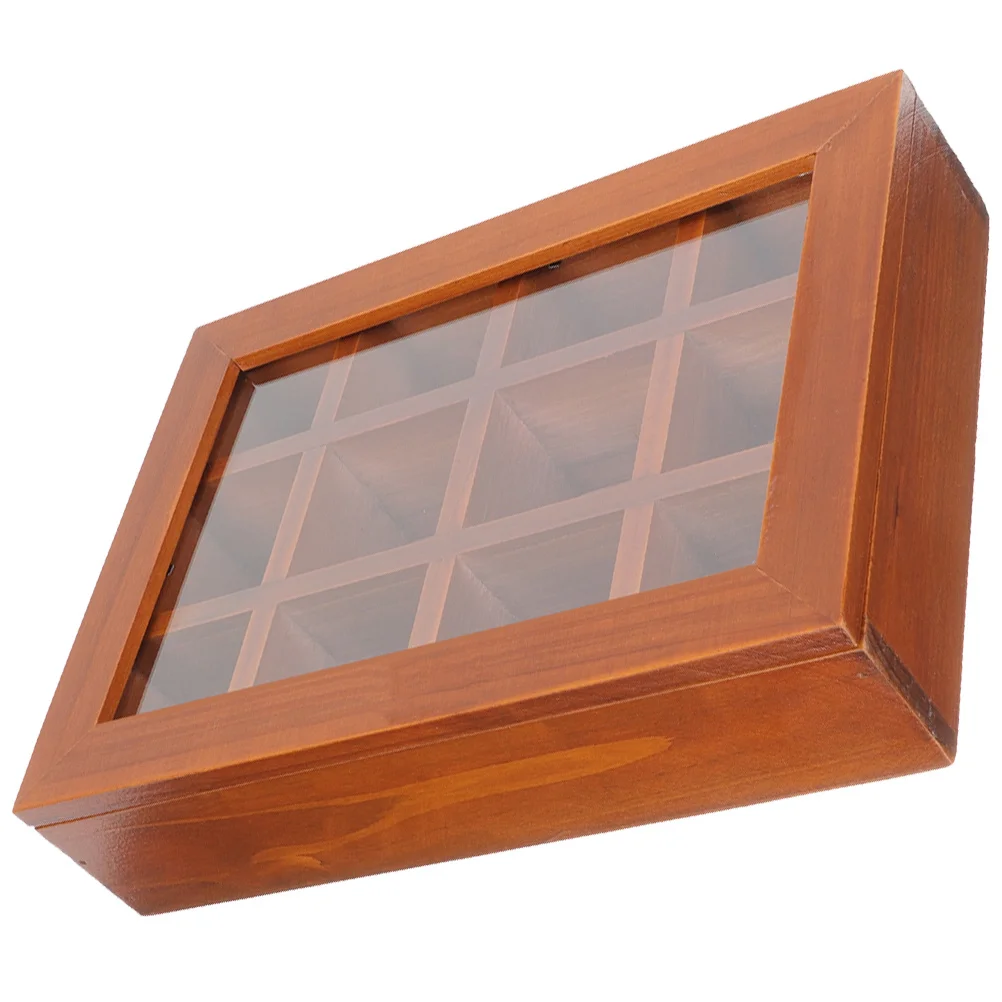 

Flip Jewelry Compartments Wooden Jewelry Box For Earrings Only Storage Vintage Home Trinket Holder Decor Tea Organizer Portable