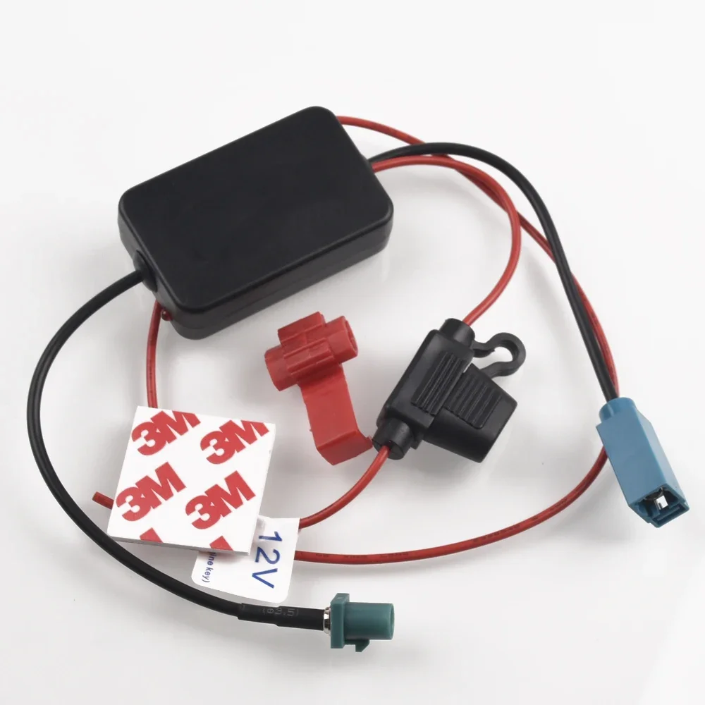 Car Radio FM Antenna Amplifier Signal for vw fakra Booster 12V Connector