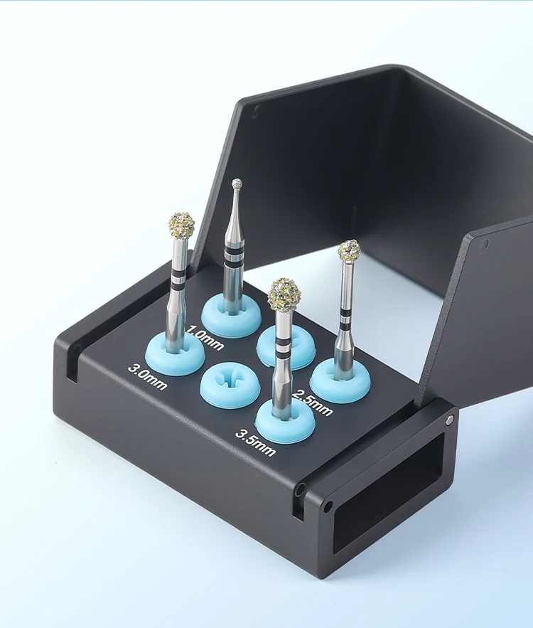 AZDENT Dental-Degranulationsbohrer-Set, runde Kugel-Fräserbohrer zur Entfernung von Geweberecken, Knochen-Debridement, Diamantbeschichtung, Zahnmedizin – Detail 8