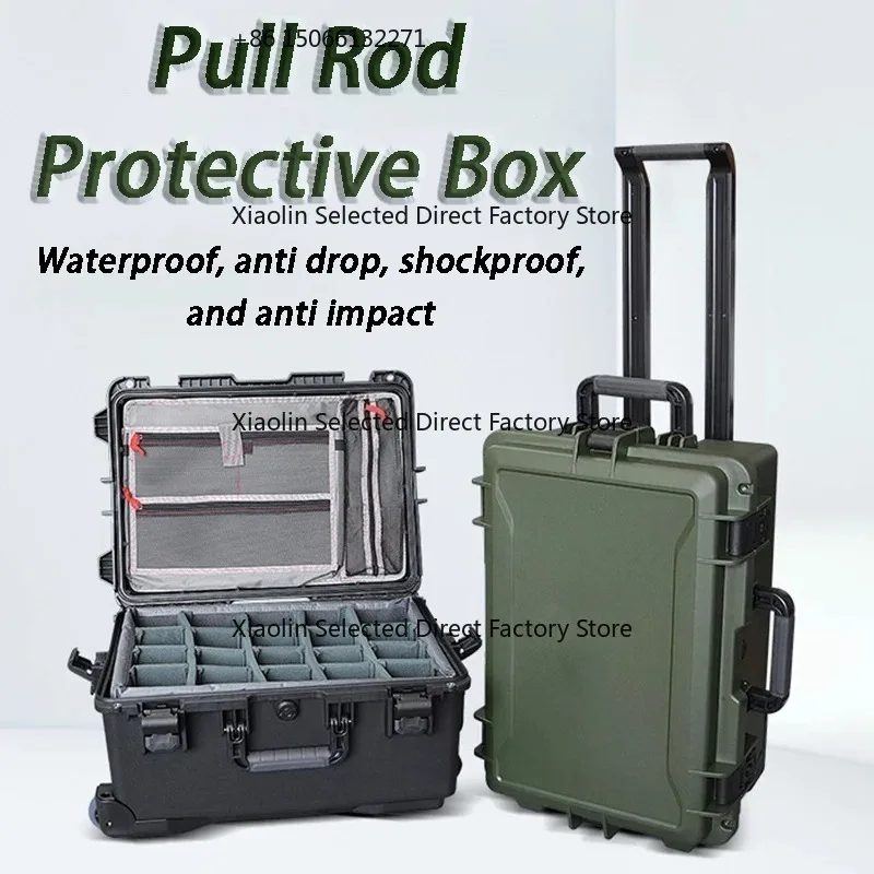 

Pull Rod Protective Box Multifunction Precision Instrument Safety Protection Boxes Waterproof Photography Equipment Storage Box