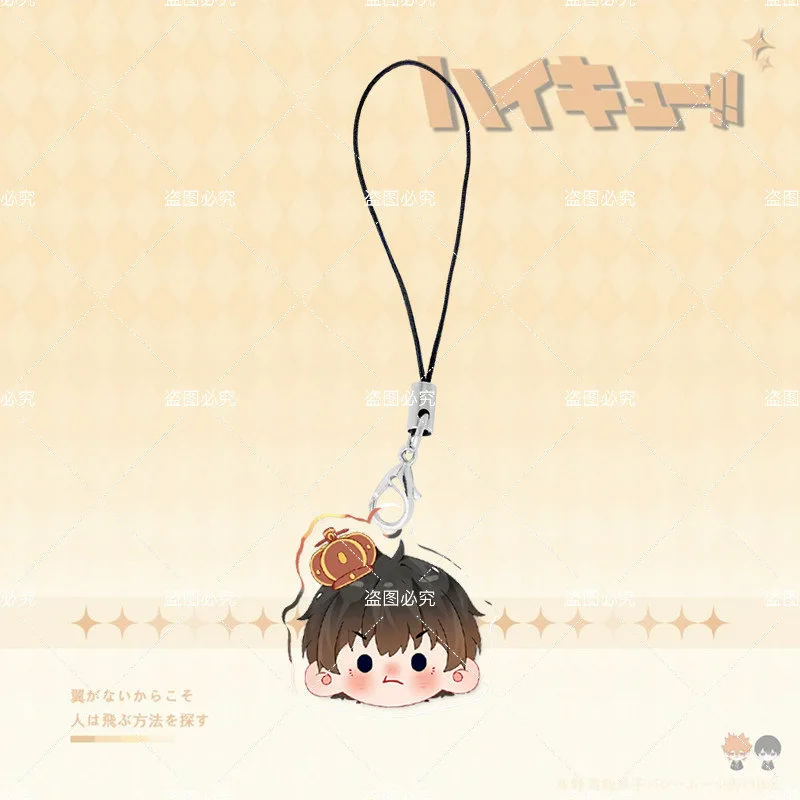 Kawaii Anime Haikyuu!! Tobio Kageyama Shoyo Hinata Acrylic Phone Pendant Cartoon Sugawara Koushi Yu Nishinoya Bag Decoration