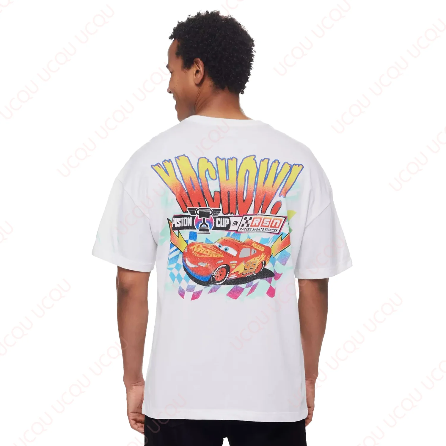 ديزني بيكسار سيارات البرق ماكوين سباق تي شيرت جديد الصيف للجنسين بلايز فضفاض المحملة رائجة البيع يساير الموضة تي شيرت غير رسمي #2