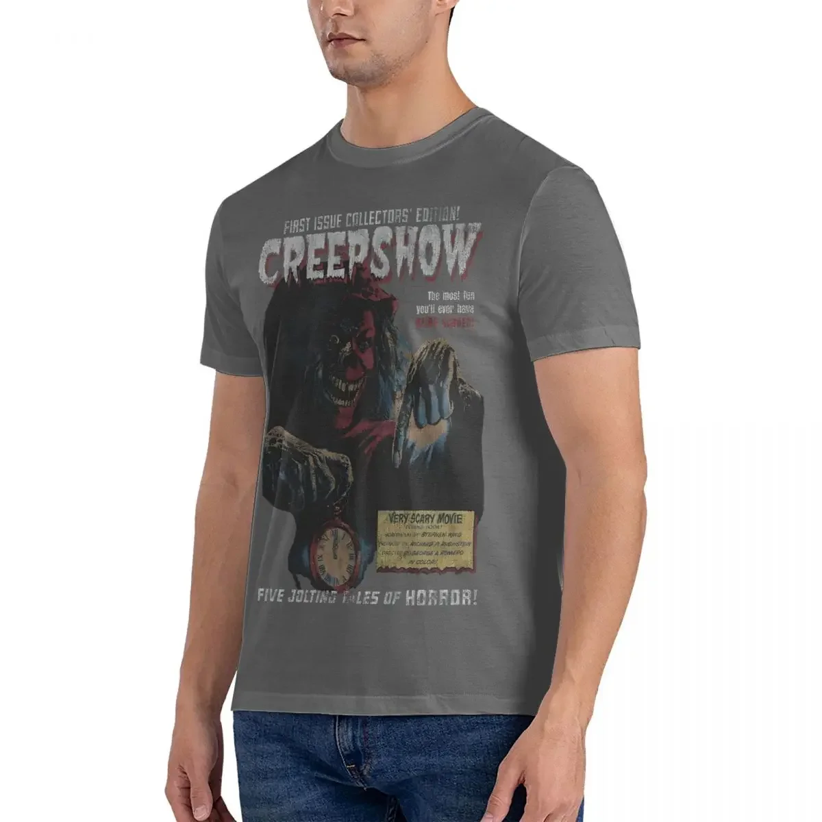 Creepshow Horror Movie Vintage T Shirts Men 100% Cotton Vintage T-Shirts O Neck Creepshow Tee Shirt Short Sleeve Tops Graphic