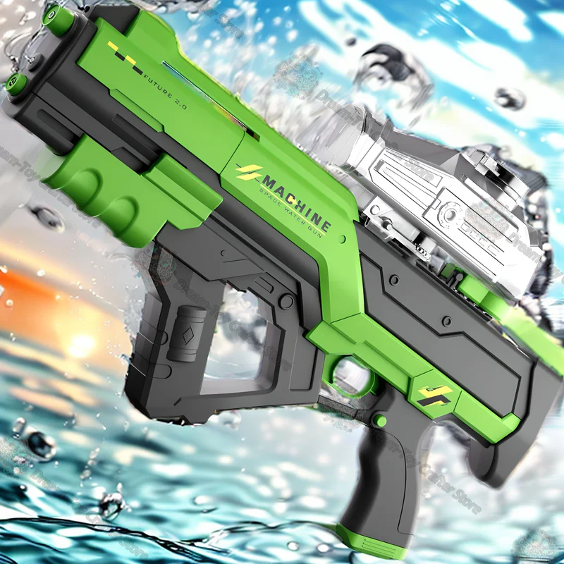 Escorpião pistola de água elétrica brinquedo modo duplo barril grande capacidade mão auto ao ar livre blaster para crianças praia jogar