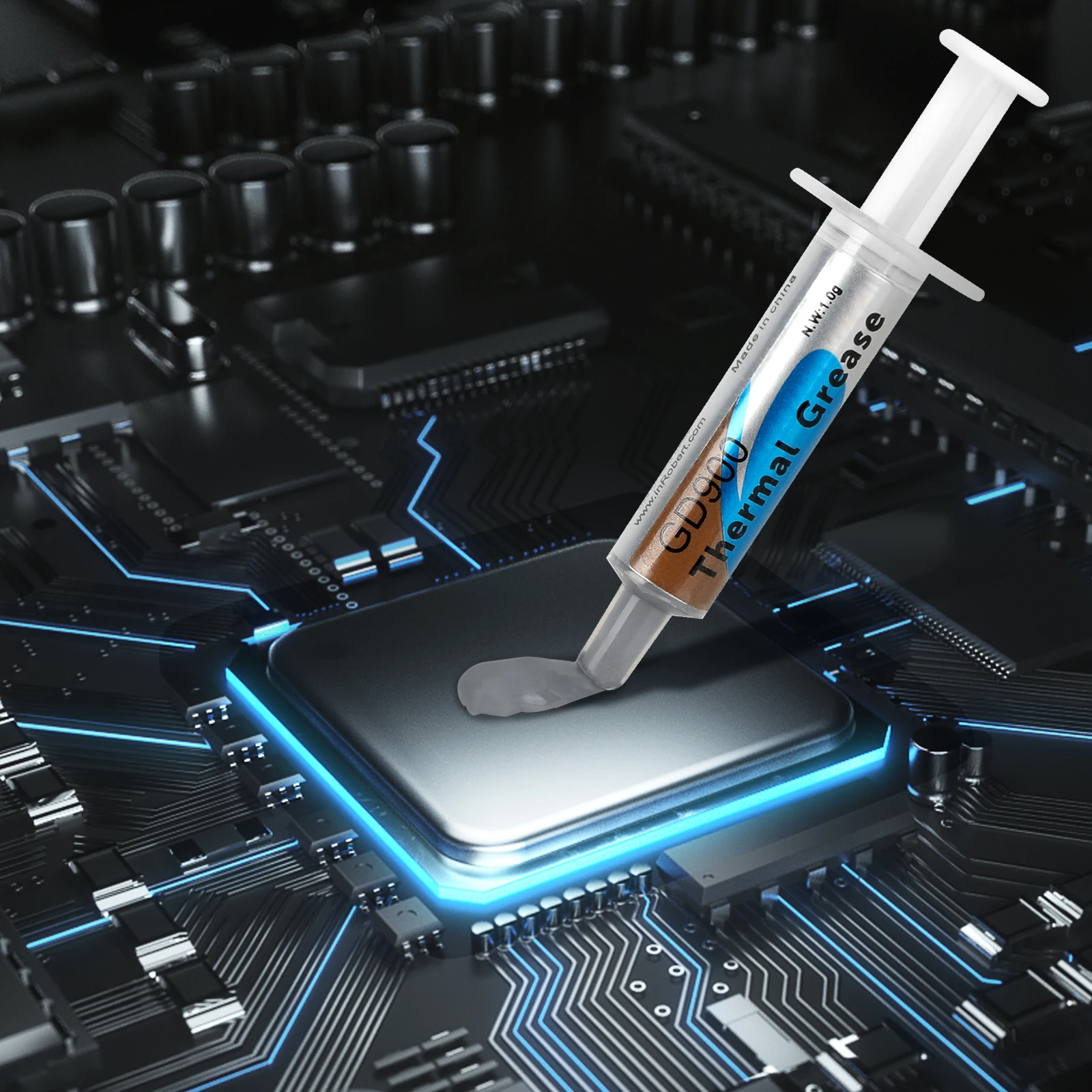 10 шт./лот, термопаста, 10 г, упаковка для шприцев, силиконовая штукатурка, термопроводящая смазочная паста для радиатора процессора