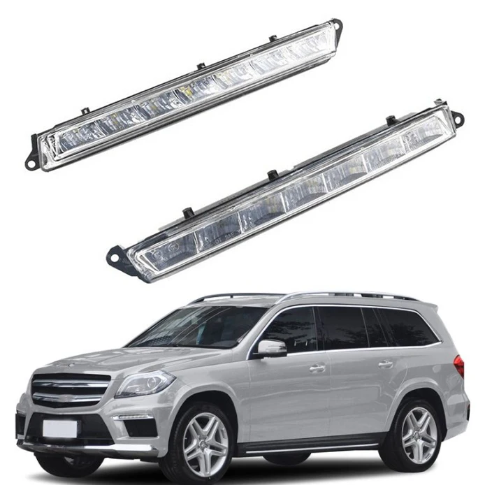 LED Daytime Running Light Fog Lamp For Mercedes-Benz X164 X166 GL320 GL350 ML63 AMG