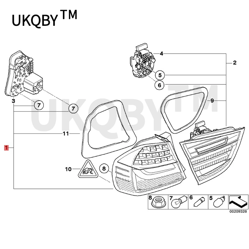 Car rear lamp E90 320 325I 335I 318I M3 bmw3 Series 2009-2012 Brake steering lamp Outside 63217289425/426 inside