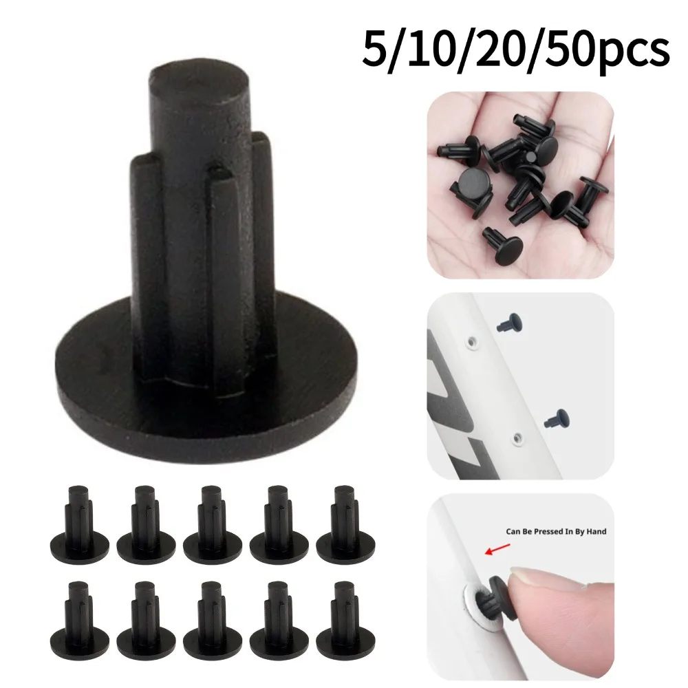 Rubber Plugs Set for Bicycle Frame Preset M5 Threaded Screw Holes Tool Free Install Dustproof Stoppers Non-disposable 5/10/20PCS