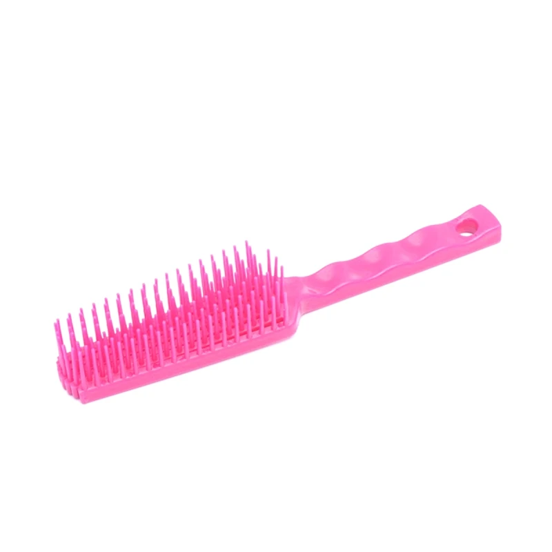 Sisir kuda sisir Detangler hewan peliharaan, sisir plastik untuk bulu ekor panjang sisir warna acak