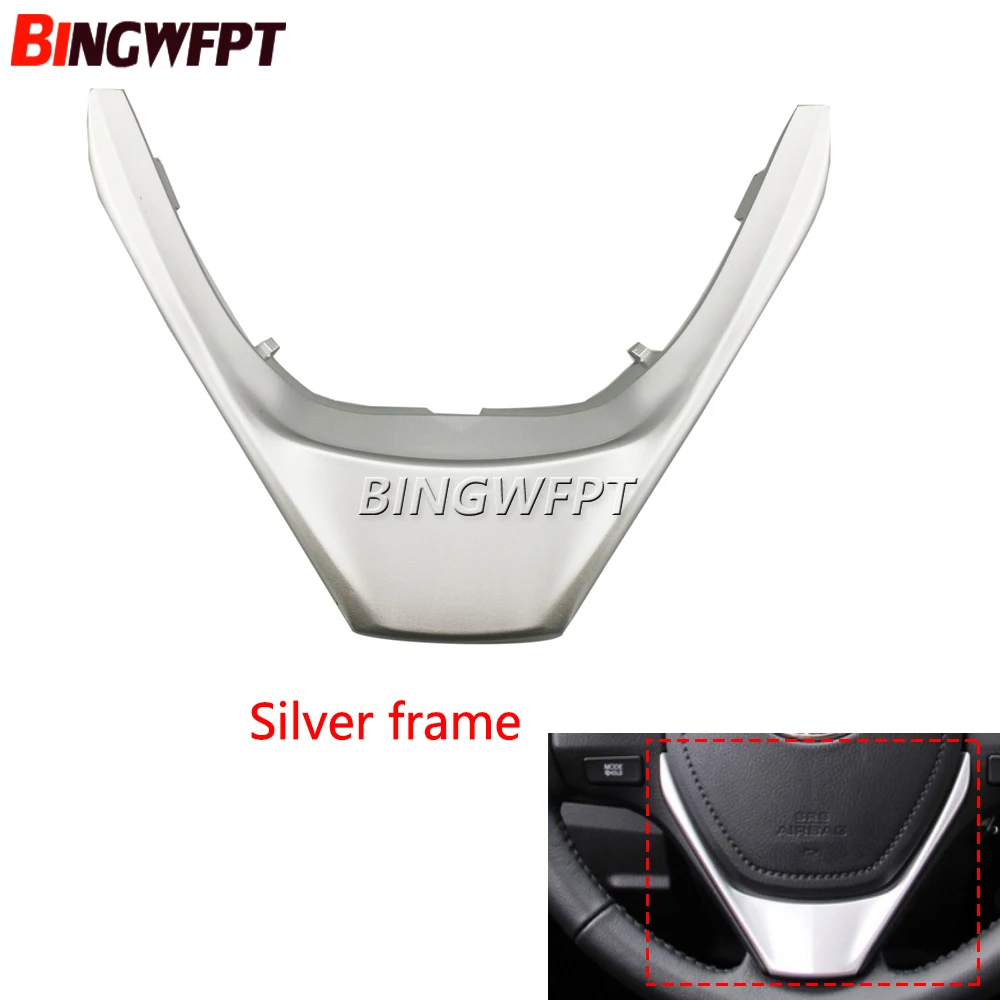 The silver U-shaped frame of the car steering wheel switch  for Toyota Corolla E180 RAV4 2014 2015