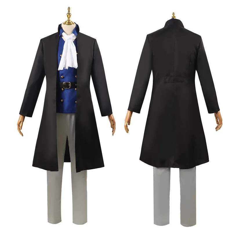 Anime One Piece Sabo Cosplay Costume Man Long Windbreaker Jacket Pants Shirt Suit Halloween Costume