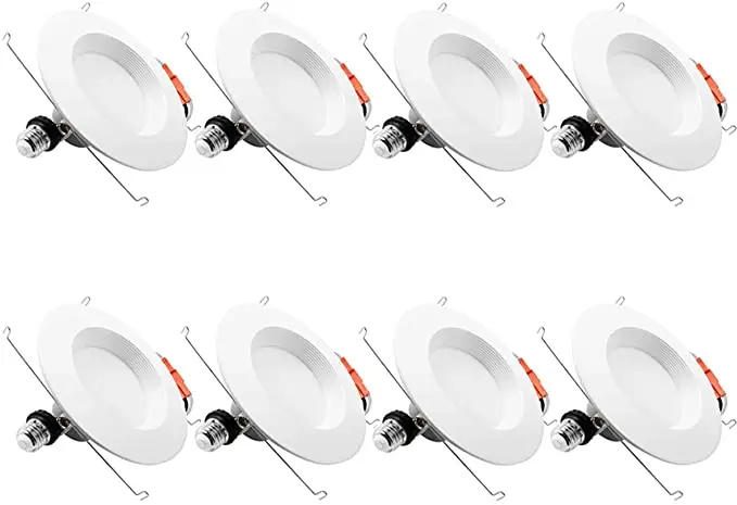 

POCKETMAN 8 Pack 5/6 inch LED Recessed Downlight 12W Dimmable 4000K Cool White,Retrofit LED Recessed Lighting Fixture