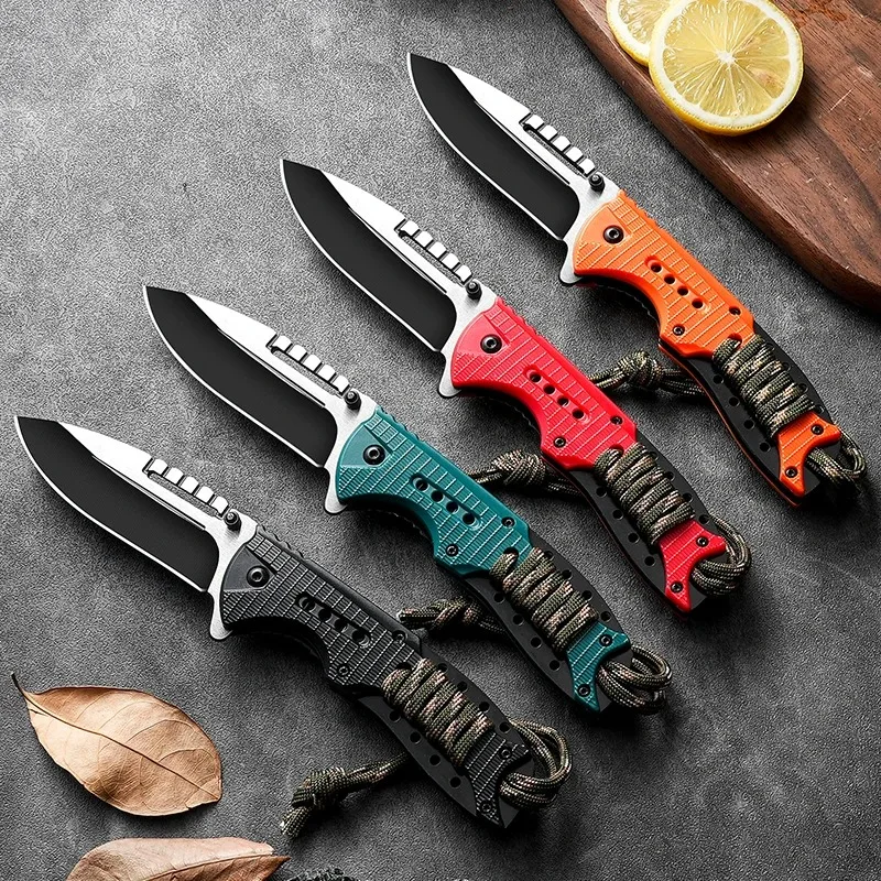 BAKULI-Hunting Folding Knife, Multi-Purpose Outdoor Knife, EDC Knife, Self Defense Knife, Camping Knife