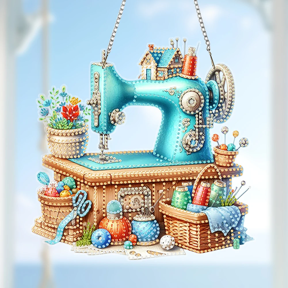 

Acrylic 2D/Flat DIY Special Shape Hanging Diamond Art Kits Diamond Painting Set Diamond Art Pendant Home Wall Decoration Crafts