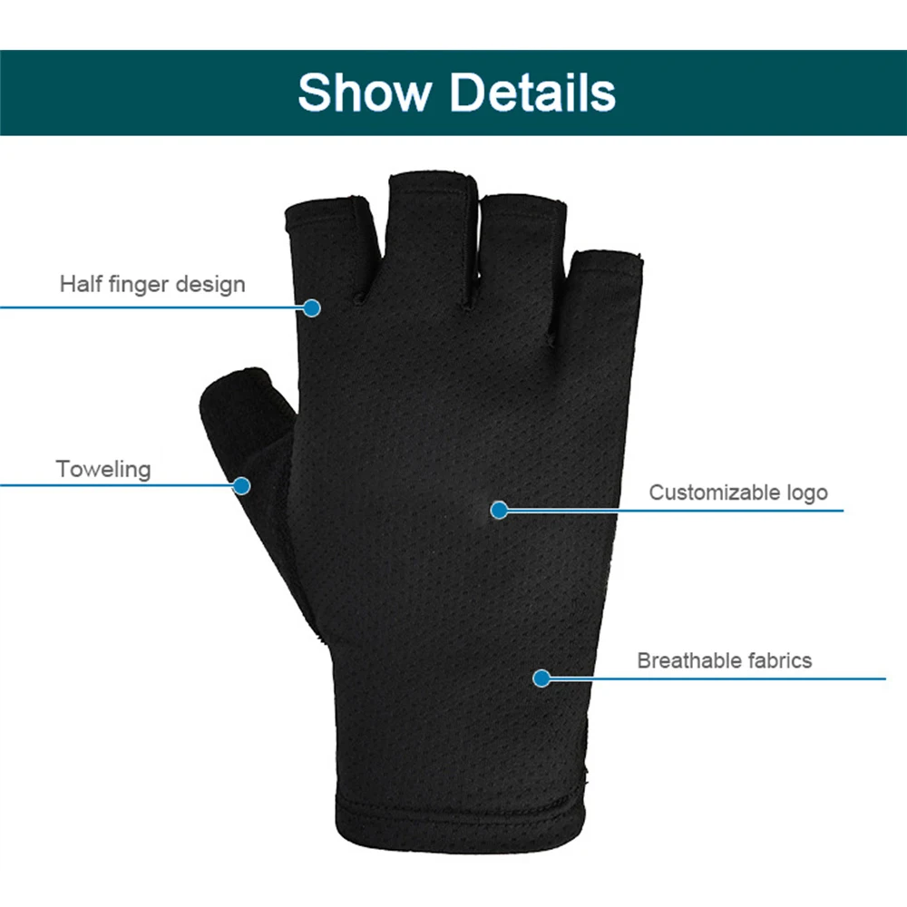 1Pair Bicycle Gloves Half-Finger Cycling Gloves Non-Slip Shock Absorption Cushion MTB Bike Road Bike Gloves Sports Gloves Unisex