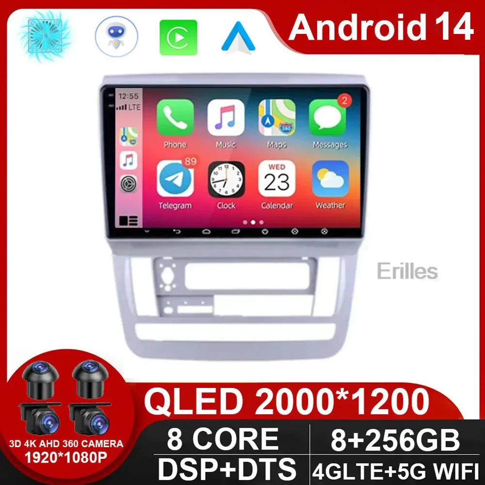 

QLED DSP Android 14 Smart Car Radio For Toyota Alphard 2002 - 2011 Stereo Audio Vidio Multimedia Player GPS Navigation NO DVD