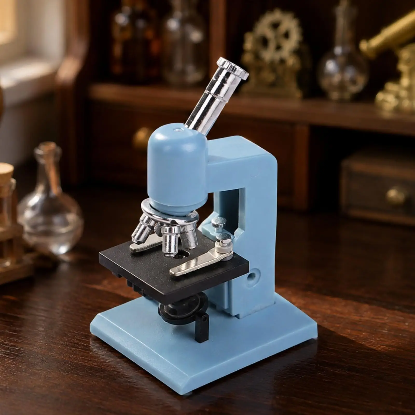 Miniature Science Lab Optical Viewer Playset for Dollhouse Decor Kids Toy Role Play Educational Diorama