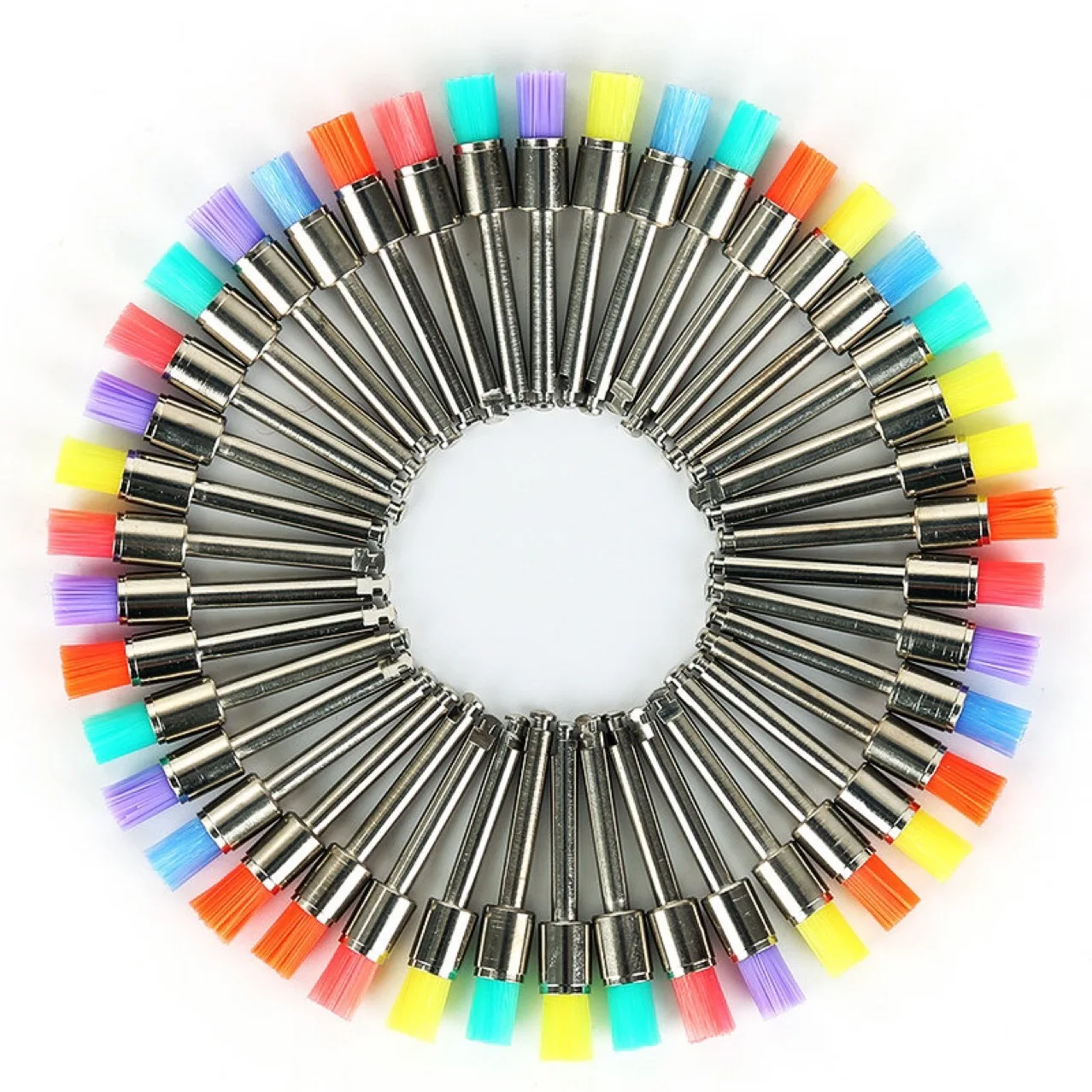 100pcs Dental Prophy Brushes Polishing Polisher Disposable Latch type Mixed color Used for stain removal and polish