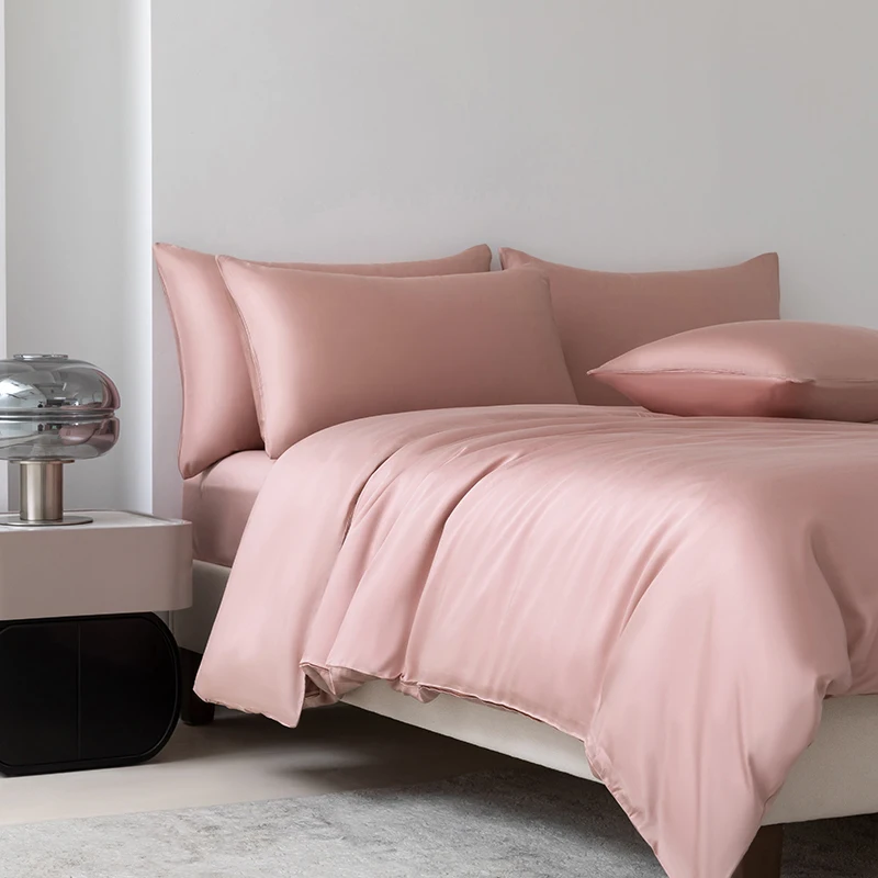 100% Mulberry Zijden Beddengoedset Effen Kleur Natuurlijke Zijden Dekbedovertrekset Twin King Queen Size Bed 3-delig/4-delig/5-delig Lakensset