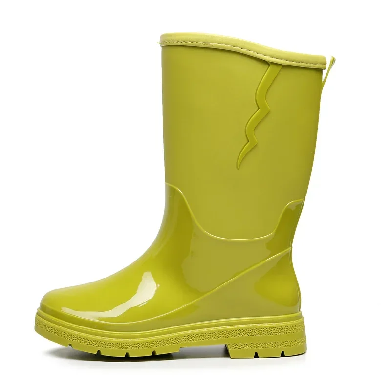 Botas de chuva antiderrapantes para mulheres, sola grossa, borracha, sapatos de água, confortáveis, ao ar livre, água, pesca, fêmea, impermeável, 2024