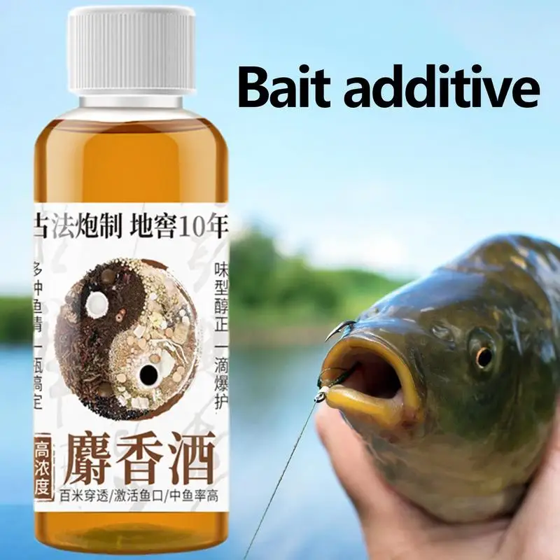 60ml Strong Fish Attractant Concentrated Red Worm Liquid Fish Bait Additive High Concentration FishBait for Trout Cod Carp Bass
