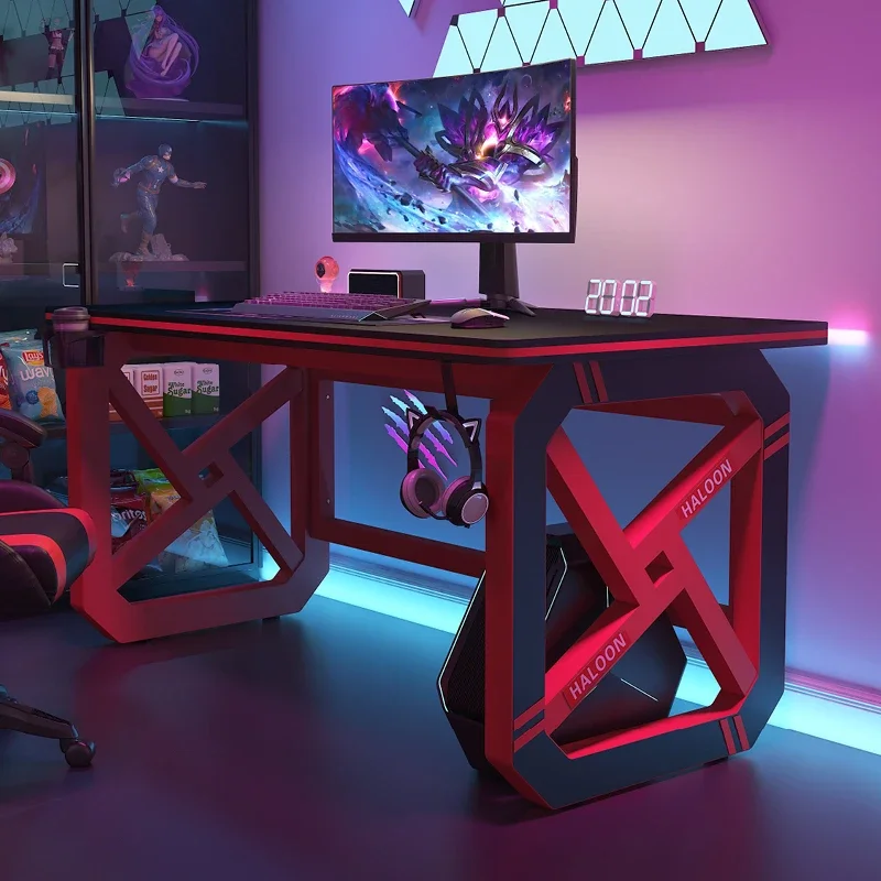 Q Standing Console Computer Desks Organizers Design Creativity Light Luxury Computer Desks Setup Fashion Escritorios Furniture